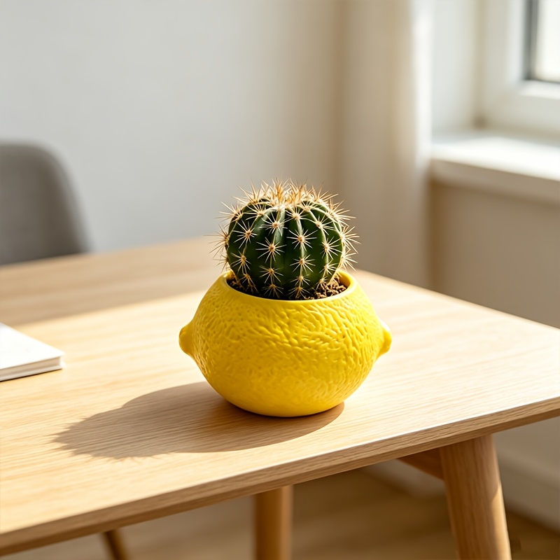 Cactus Mix Pot - Lemon Shape Decorative Planter Pot For