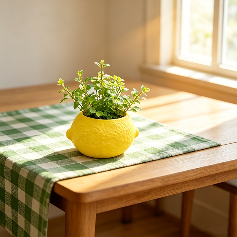 Lemon Shape Decorative Planter - Cactus Mix Pot ulasan dan harga
