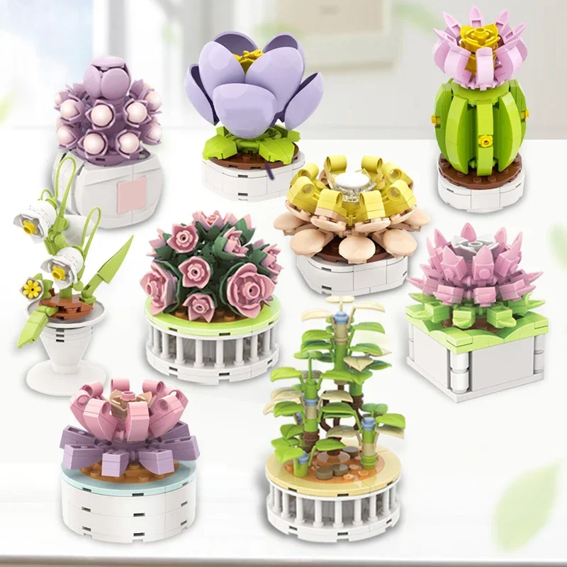Block City DIY Potted Plants S - Cactus Mix Pot ulasan dan harga