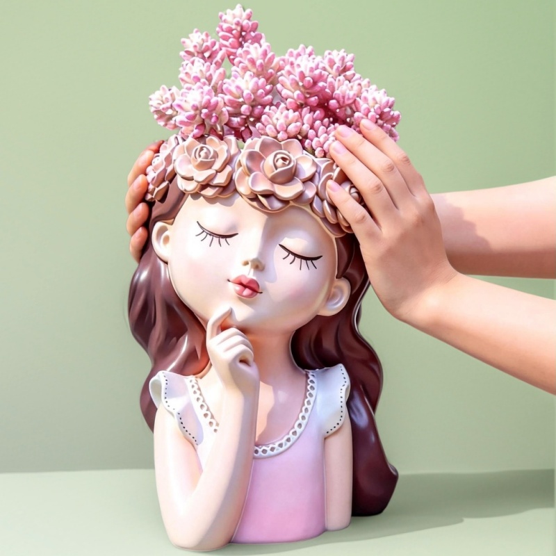Large Fairy Girl Flower Pot Si - Cactus Mix Pot ulasan dan harga
