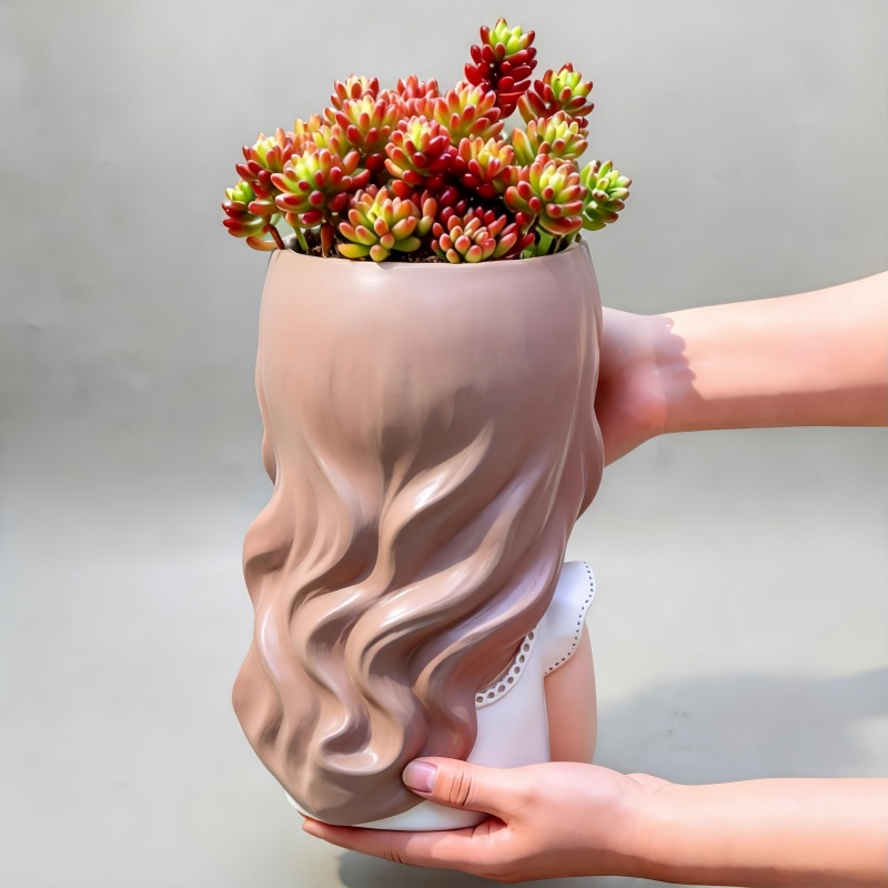 Large Fairy Girl Flower Pot Si - Cactus Mix Pot ulasan dan harga